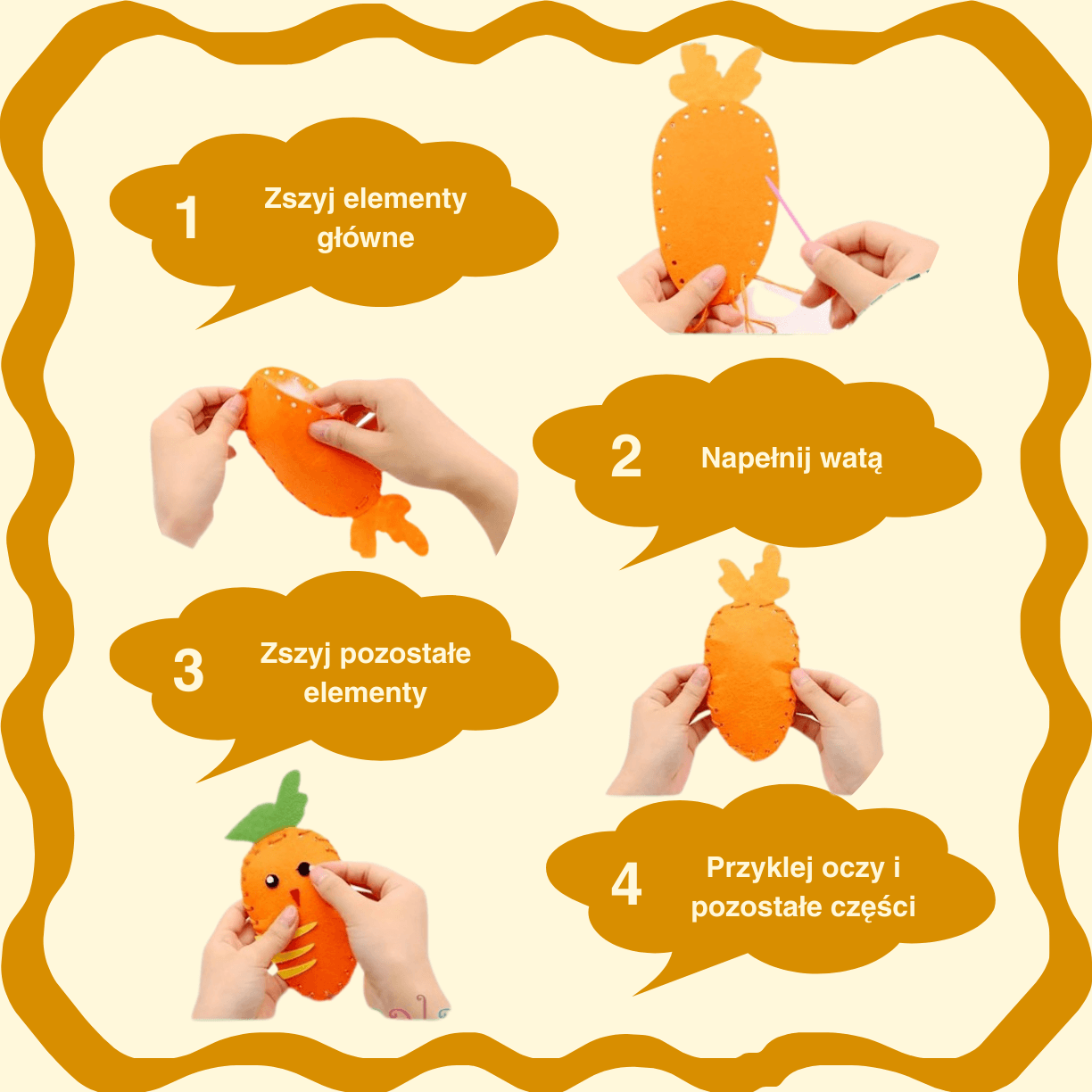 Filciaki - Zestaw 6 szt. maskotek dla dzieci do szycia