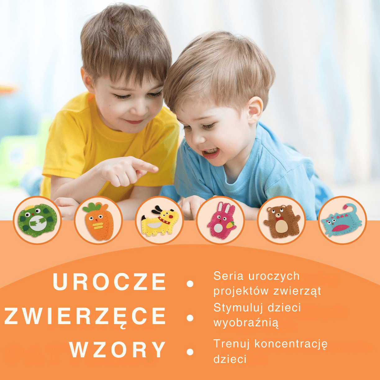 Filciaki - Zestaw 6 szt. maskotek dla dzieci do szycia