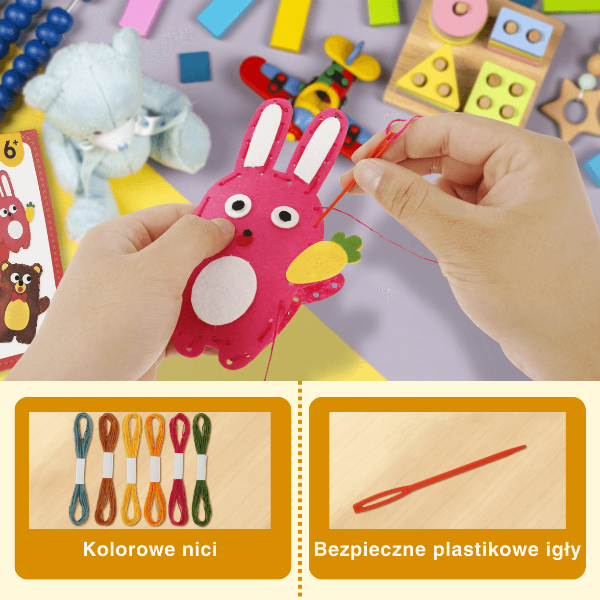 Filciaki - Zestaw 6 szt. maskotek dla dzieci do szycia